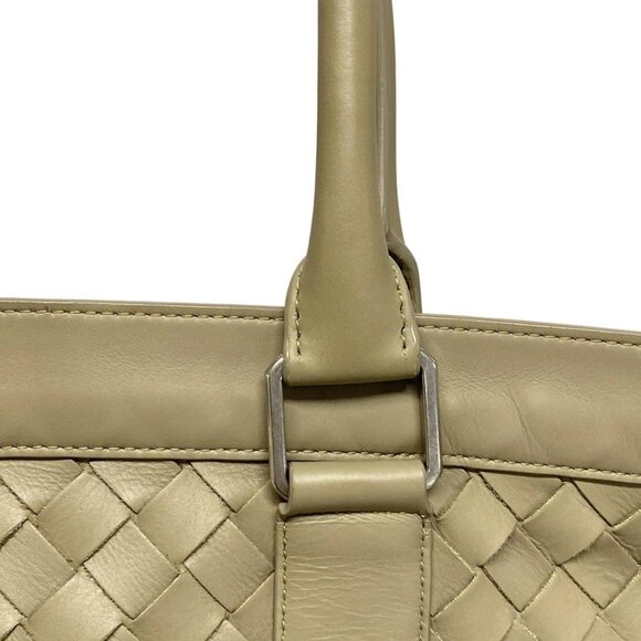 Auth BOTTEGA VENETA Intrecciato 650431 Taupe (Gray Beige) Leather - Picture 9 of 16